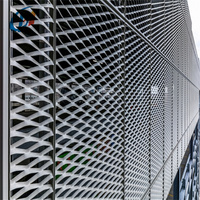 Lámina de Metal Expandido de Aluminio con Orificios de Diamante, Moderna, Duradera y Anticorrosiva, para Fachadas de Edificios