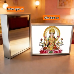 Juego de Regalo de Estatuas de ABS con Control Táctil Personalizado con Ídolos de Guru Nanak y el Señor Shiva, Tema del Templo Dorado, Artículo Novedoso con LED - Product Image 1