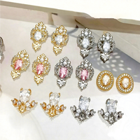 Breloques de luxe en zircon pour ongles, ornements brillants de haute qualité pour nail art, accessoires de bijoux en cristal de luxe pour ongles