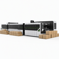 Ligne de Liaison de Cartons Directe Usine, Machine Automatique de Formage de Boîtes en Carton Ondulé, Alimentateur de Bordure, Ligne d'Impression et de Découpe