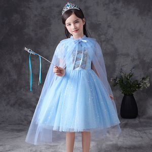 Disfraz de Gefroren Aisha para niña pequeña, Vestido de manga larga, capa de princesa - Product Image 1