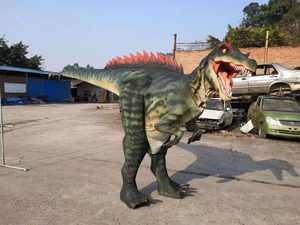 पिस्तौलदान शो उच्च गुणवत्ता की दुकान सजावट ध्वनि कर सकते हैं त्योहार सजावट डायनासोर पार्क हेलोवीन सिमुलेशन डायनासोर पोशाक - Product Image 5