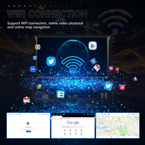 Podofo 7'' 1 Din Autoradio Android Car Radio 4+64G Retractable Touch Screen Wireless Carplay & Android Auto BT/WIFI/GPS USB - Product Image 3