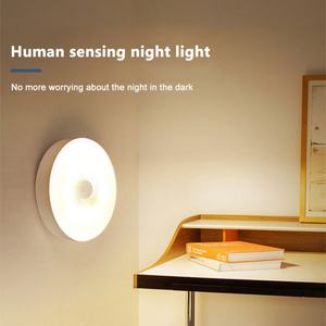 ไฟติดผนังแบบเหนี่ยวนำอัจฉริยะ DC5V ชาร์จผ่าน USB รูปทรงกลมขนาดเล็ก เหมาะสำหรับติดตั้งในตู้ ตู้เสื้อผ้า ข้างเตียง ทางเดิน ไฟกลางคืนแบบ LED - Product Image 3