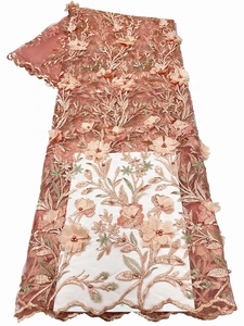 Tela de encaje de lujo para novia, tejido de encaje francés gupure, estilo africano, aso ebi, venta al por mayor - Product Image 4