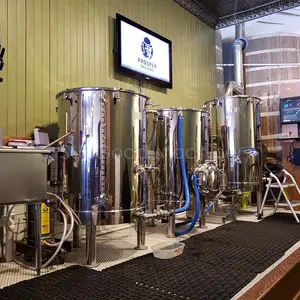 Sistema completo di attrezzature per la produzione di micro birra brew house 199l