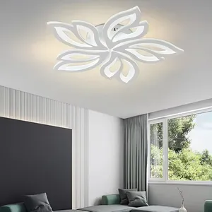 High Lumen Surface Mounted Acrylic Fancy Light Home Living Room Bedroom Modern Luxury 24w 30w Flower Shape Led Ceiling Lights