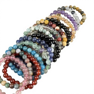 Pulsera Elástica de Cristal Natural, Cuentas de Piedras Preciosas de 8mm, Joyería Redonda Ajustable para Yoga, Regalo - Product Image 4