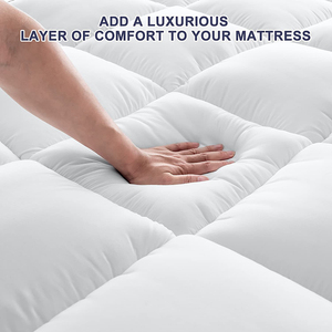 Khách sạn nhà trắng 300tc bông Nệm miếng xuống thay thế Nữ Hoàng giường nệm Topper đôi Kim Khâu Nệm Topper - Product Image 5