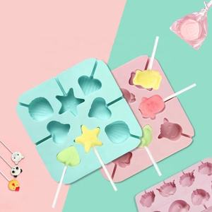 DM1010 cetakan permen coklat silikon Fondant bentuk Bintang Hati hewan bunga kupu-kupu cetakan pembuat Lollipop keju - Product Image 5