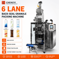 Automatic 6 Lane Back Seal White Sugar Stick Pack Machine Granule Sachet Packing Machine 3g 5g 10g CE Certified