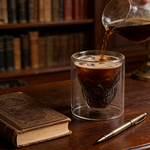 แก้วค็อก<span class=keywords><strong>เท</strong></span>ลแก้วใสทรงหัวกระโหลกคู่ทันสมัย อุปกรณ์เสริมบาร์สุดสร้างสรรค์สำหรับงานปาร์ตี้ธีมเอเลี่ยนโจรสลัด ขายส่ง - Product Image 5