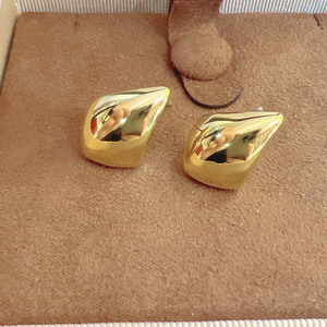 Pendientes de Oro Sólido de 18K con Forma de Triángulo y Lágrima, Oro Real Au750, Geométricos, Delicados, Minimalistas, para Mujer, Joyería de Lujo Ligero al por Mayor - Product Image 2