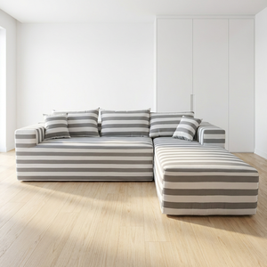 Canapé Modulaire Extérieur Moderne Personnalisé à Rayures, en Mousse Compressée, Imperméable, pour <span class=keywords><strong>Salon</strong></span>, Balcon ou Salle <span class=keywords><strong>de</strong></span> Sport - Product Image 2