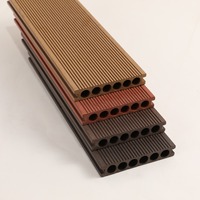 Plancher en composite bois imperméable antidérapant en relief 3D pour l'extérieur, revêtement de sol WPC pour jardin et patio