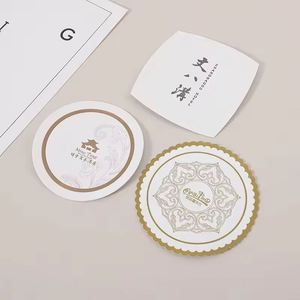 Custom Logo Personalized Hotel Disposable Absorbent <b>Cup</b> White Paper Beer Coaster for Drink - Product Image 3