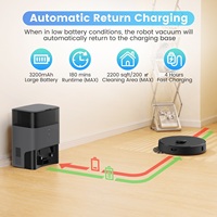 AIRROBO LDS Robot Vacuum Cleaner Elektrik dengan Fitur Pengosongan Otomatis, Tempat Sampah 3.5L, Pembersihan Terjadwal 180 Menit, Peta Pembersihan, Penyemprotan Air, Penyapuan, dan Pembersihan Garasi