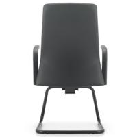 Chaise de visiteur en cuir noir de fournisseurs de chaise de bureau stable fixe de salle de conférence commerciale pour le bureau exécutif