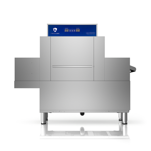 Lave-vaisselle tunnel industriel commercial autonome pour restaurant, avec long convoyeur, pour usage hôtelier, électrique - Product Image 3