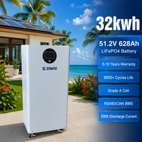 Batterie de stockage en tour 32 kWh du fabricant, 51,2 V 628 Ah LFP, 15 unités en parallèle, IP54, résistante aux intempéries, certifiée CE IEC62619