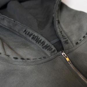 Ensemble sweat à capuche et survêtement épais délavé style vintage, streetwear homme, coupe oversize en coton - Product Image 2