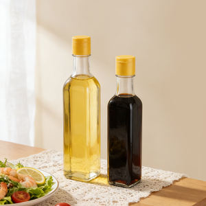 Botellas <span class=keywords><strong>de</strong></span> Vidrio Cuadradas <span class=keywords><strong>de</strong></span> 275ml, 520ml y 540ml para Salsas, Vinagre, Salsa <span class=keywords><strong>de</strong></span> Soya, <span class=keywords><strong>Aceite</strong></span> y Salsa <span class=keywords><strong>de</strong></span> Pescado con Tapas Flip Snap - Product Image 6