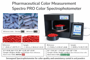 Spectrophotomètre de couleur pharmaceutique Accurate Sensegood Spectro PRO, colorimètre 400-700nm, résolution de longueur d'onde 1nm, comprimés, poudre - Product Image 3