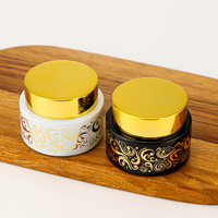 Bakhoor 150ml Contenant cosmétique en verre blanc avec bouchon à vis en plastique noir pour soins de la peau, crème pour les yeux, lotion, emballage OEM disponible