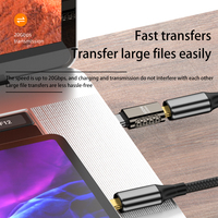 Coude amélioré à angle droit 100W USB C mâle vers Type C femelle adaptateur 20Gbps connecteur de transfert de données à vitesse supérieure pour vidéo HD 8K