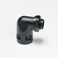 Soufflet en nylon PA66 connecteur rapide à 90 degrés coude à angle droit brillant M métrique spécifications complètes presse-étoupes RoHS