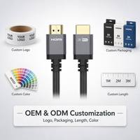 Câble HDMI 2.1 8K OEM, 48 Gbps, tressé en nylon, plaqué or, ultra haute vitesse, 8K60Hz, 4K120Hz, EARC HDR pour téléviseur, projecteur, moniteur