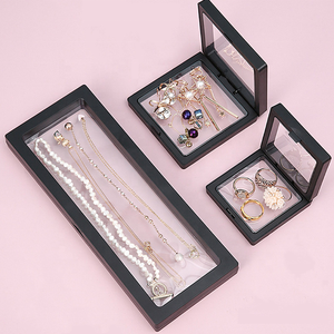 3D Clear PE Film Plastic Floating Frame Acrylic Medal Bangle Bracelet Jewelry Organizer <b>Box</b> Display Case <b>Gift</b> Boxes Packaging - Product Image 1
