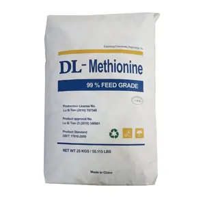 Jumlah besar pemasok metionine dl-methionine 99 persen tingkat umpan harga rendah zat aditif makanan Dl metionine untuk umpan unggas