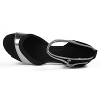 Chaussures de danse de salon argentées 806, talon de 5 cm, chaussures de danse latine
