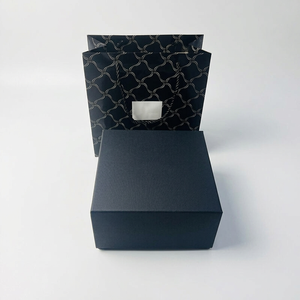 Square <b>Black</b> <b>Watch</b> Box with Faux Leather Interior Snap Closure Dustproof Case for Luxury <b>Watches</b> - Product Image 6