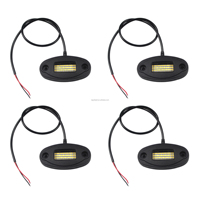 Luz LED profesional a prueba de agua de alta luminosidad, 48 LED, color blanco puro, carcasa metálica, luz LED para roca a prueba de agua, color blanco puro.