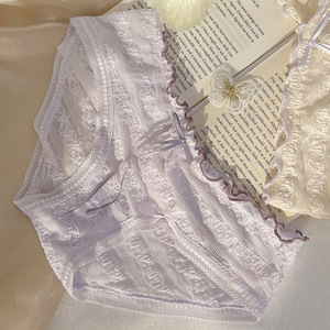 Ropa interior sexy de cintura alta para mujer, bragas de talla grande, bragas de encaje transpirables, bragas de cintura alta para abuela Cheekster - Product Image 3
