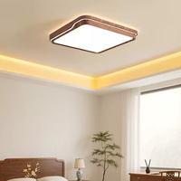 Toute la maison est équipée d'une nouvelle lampe de plafond de style chinois simple de couleur noyer pour la chambre à coucher et le salon
