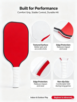 Raquette de pickleball personnalisée directement de l'usine, avec logo et motif sur mesure, en fibre de verre et fibre de carbone, vente en gros