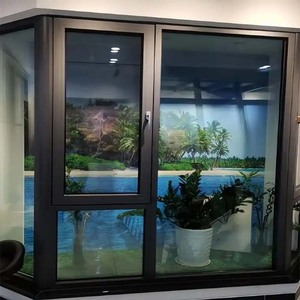 หน้าต่างบานเปิดด้านนอกกันเสียงอลูมิเนียมเคลือบ<span class=keywords><strong>สอง</strong></span><span class=keywords><strong>ชั้น</strong></span>สำหรับบ้านโรงงานออก<span class=keywords><strong>แบบ</strong></span>ได้ตามต้องการ - Product Image 1