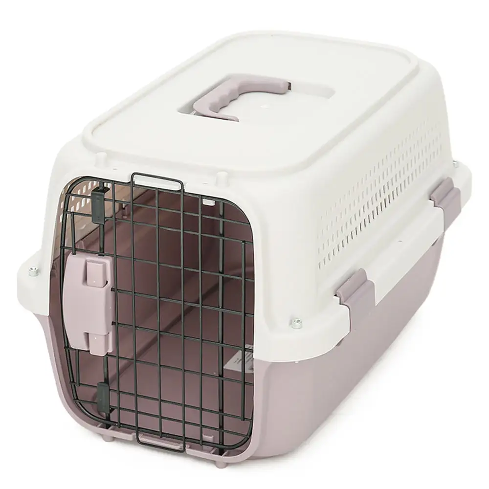 La compagnia aerea di alta qualità approva il viaggio Cat Dog Pet Flight Case pieghevole portatile da viaggio per animali domestici gabbia di plastica per gatti