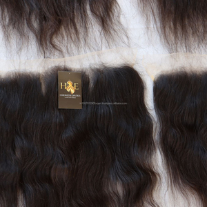 Extensiones de pelo humano indio, pelo liso de visón crudo, Frontal de encaje con mechones - Product Image 1