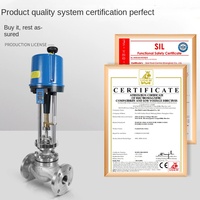 Vanne de régulation de température électrique ZZWPE-16P en acier inoxydable, auto-actuée, pour vapeur haute température et huile de transfert thermique DN20-DN150