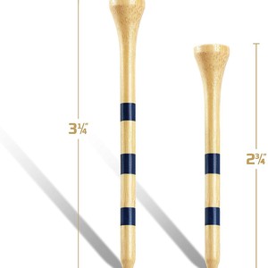Bamboo <b>Golf</b> Tees 83mm 70mm Eco-Friendly Natural Wood Striped Tees For Outdoor <b>Golf</b> Practice - Product Image 2