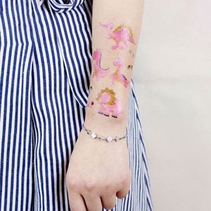 Nouveaux autocollants de tatouage temporaires pour enfants, originaux, imperméables, écologiques, personnalisés, à motifs de dinosaures et d'animaux, jetables - Product Image 2