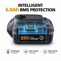 Baterai Pengganti Lithium Ion 20V Kompatibel dengan Peralatan Listrik Tanpa Kabel WA3520 WA3578 WA3525 WG151s