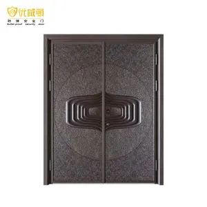 Modern Design Pivot Front Door Fire Prevention Bulletproof Features Finished Surface Villa Big House Entry Exterior Application