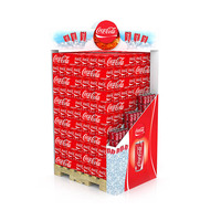 Carton ondulé de supermarché de haute qualité, Snacks aux noix, lait nourriture boisson PDQ présentoir de palette carré