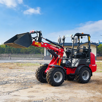 Cargadora de Construcción de 2570 kg con Certificación CE ISO, Cargadora de 4 Ruedas de Alta Potencia, Cargadora Compacta para Patio W1160 con Accesorios, Venta al Por Mayor