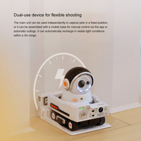 Caméra mobile Pet360 AI avec écran de 3,6 pouces, photographie automatique des animaux de compagnie, caméra de vlogging pour animaux de compagnie, détection automatique, retour automatique, charge, intérieur